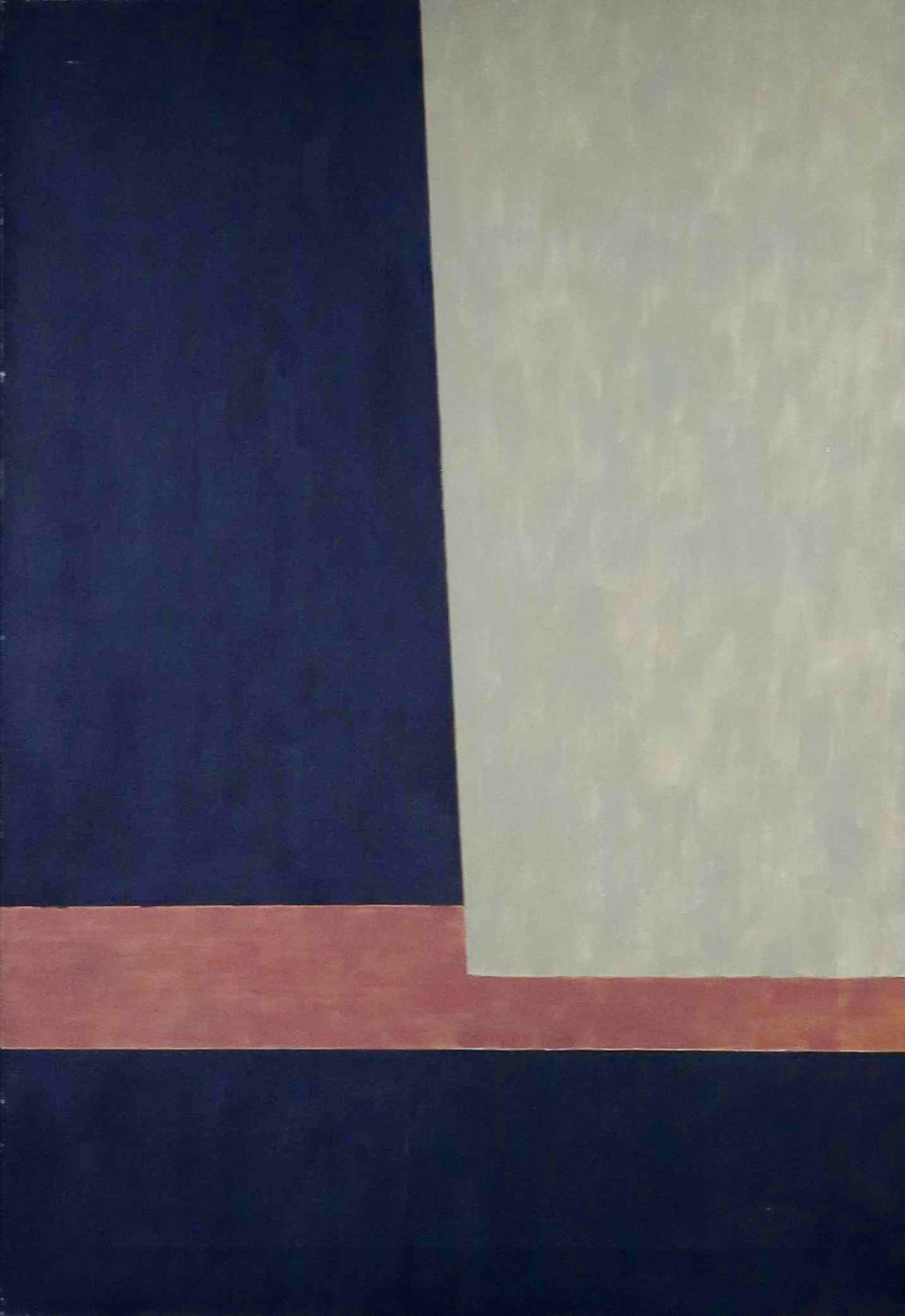 Rien Monshouwer - Acryl op doek, Geometrische compositie met roze en grijs verkocht voor € 40!