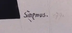 Wim Sinemus - Gemengde techniek op papier, Abstracte compositie - Ingelijst kopen? Bied vanaf 1!