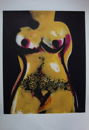 Herman Brood - Grote zeefdruk: Torso kopen? Bied vanaf 395!