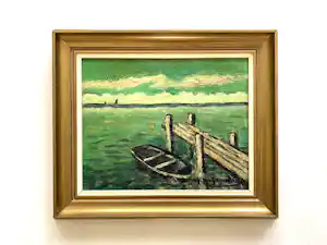 Achille van Sassenbrouck - Steiger met sloep verkocht voor € 80!