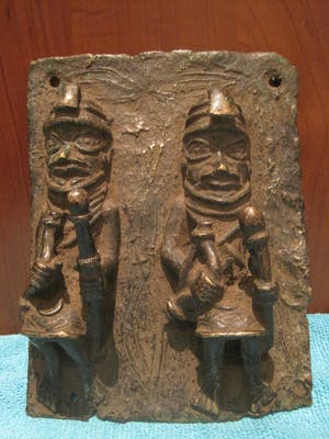 Benin - Bronzen muurplaquette. kopen? Bied vanaf 85!