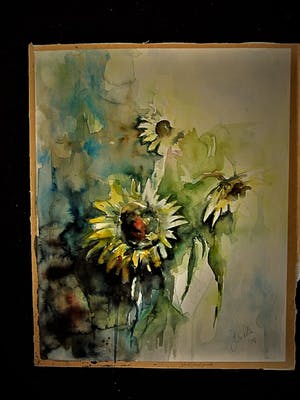 Niet of onleesbaar gesigneerd - Grote, impressionistisch geschilderde Aquarel " kopen? Bied vanaf 10!