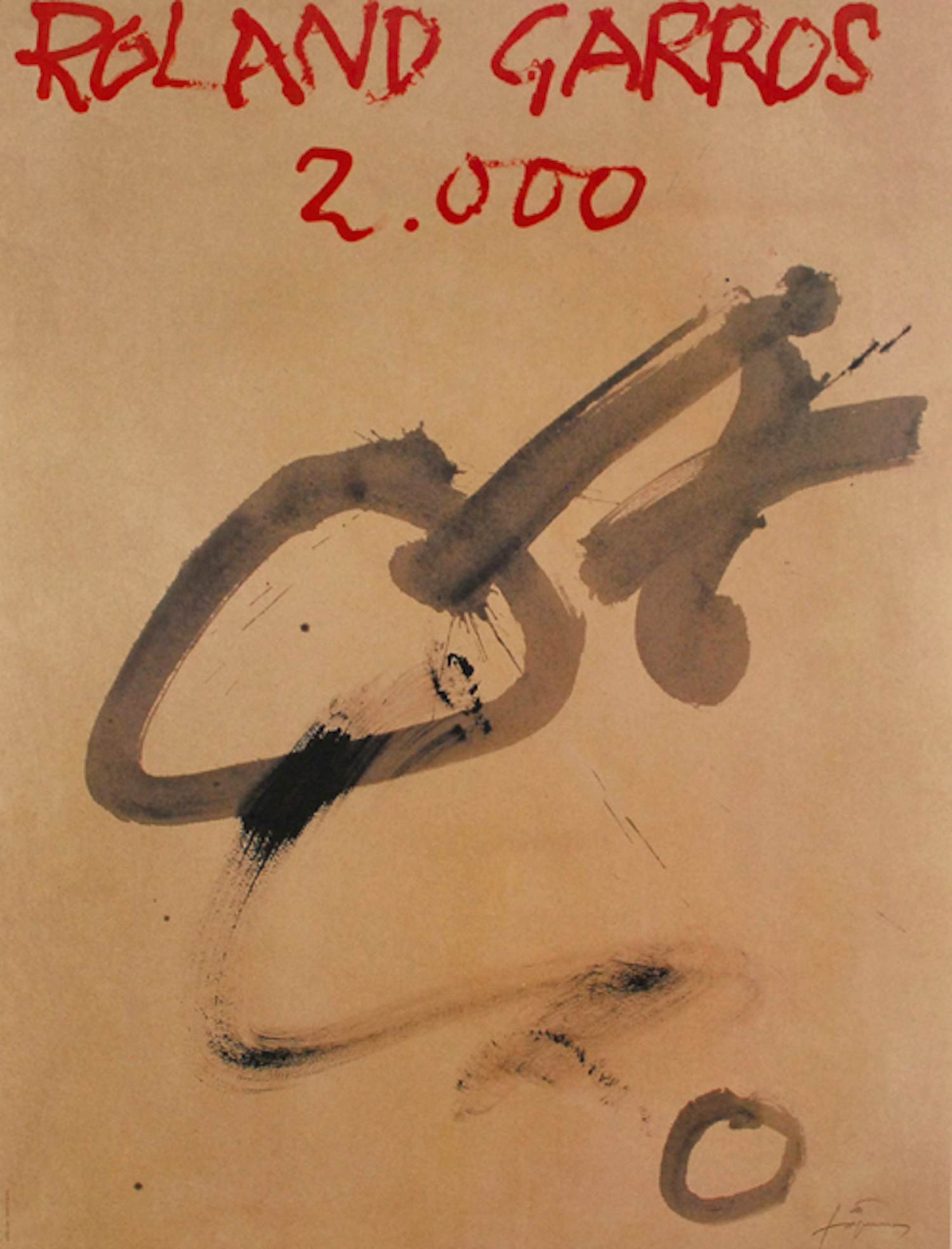 Antoni Tapies - Kleurenoffset-litho Affiche: ROLAND GARROS 2000 kopen? Bied vanaf 45!