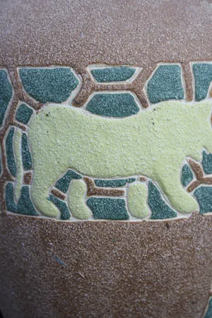 Niet of onleesbaar gesigneerd - Prachtige Grote Zeldzame Kunsternaars Zand-Vaas. kopen? Bied vanaf 1!