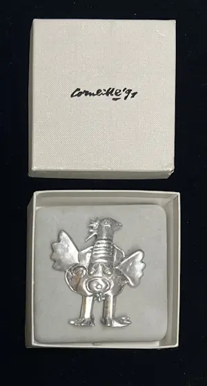 Corneille - L'oiseau habite les songes zilveren hanger broche, handgesigneerd, 1991 kopen? Bied vanaf 750!