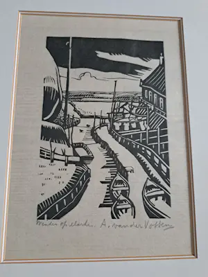 Andre van der Vossen - 3 houtsnede grafiek 1928 kopen? Bied vanaf 125!