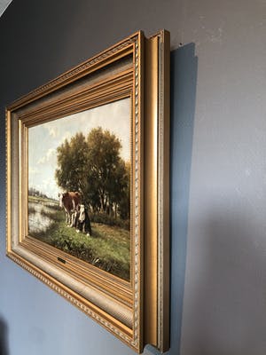 Adriaan Marinus Geijp - Landschap met koeien kopen? Bied vanaf 300!