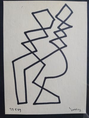 Siep van den Berg - Tango dansen - inkt op papier kopen? Bied vanaf 150!