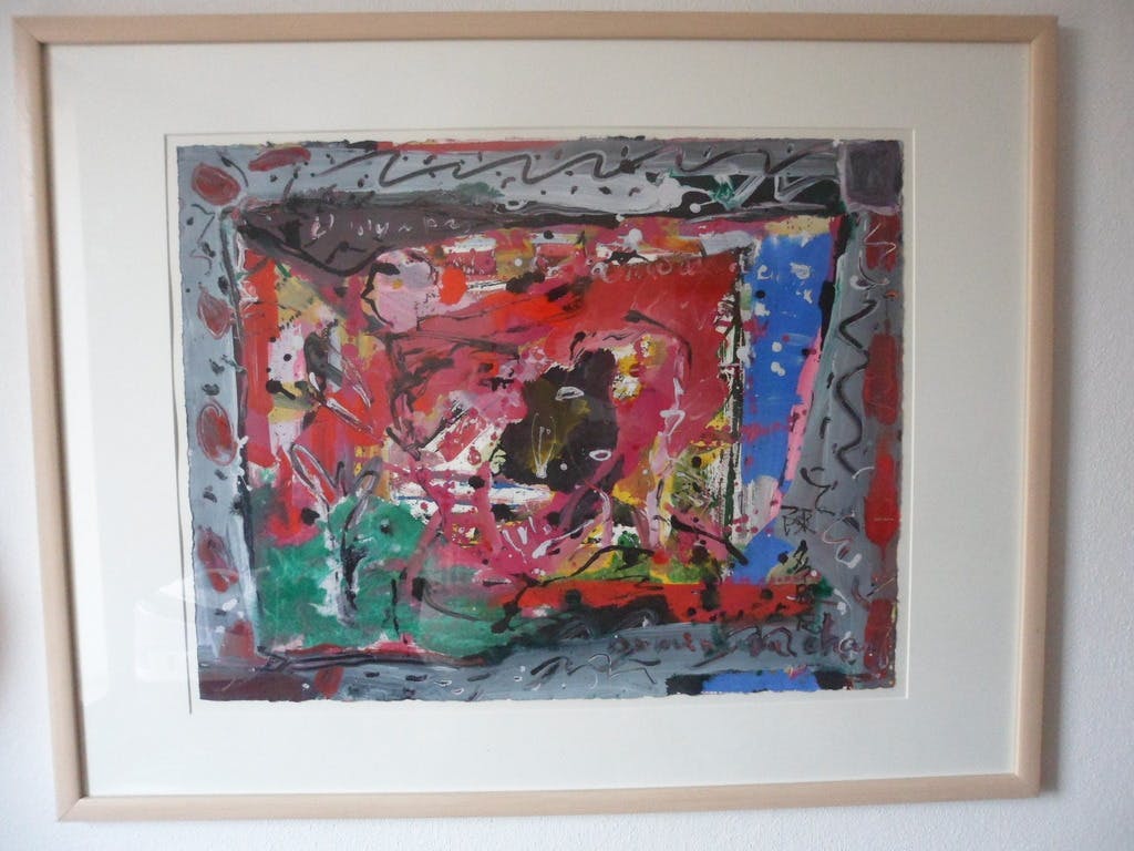 Dominique Chan - Chan, Dominique:Acryl op zuurvrij papier, 'Il n'y a pas d'amour heureux. kopen? Bied vanaf 90!