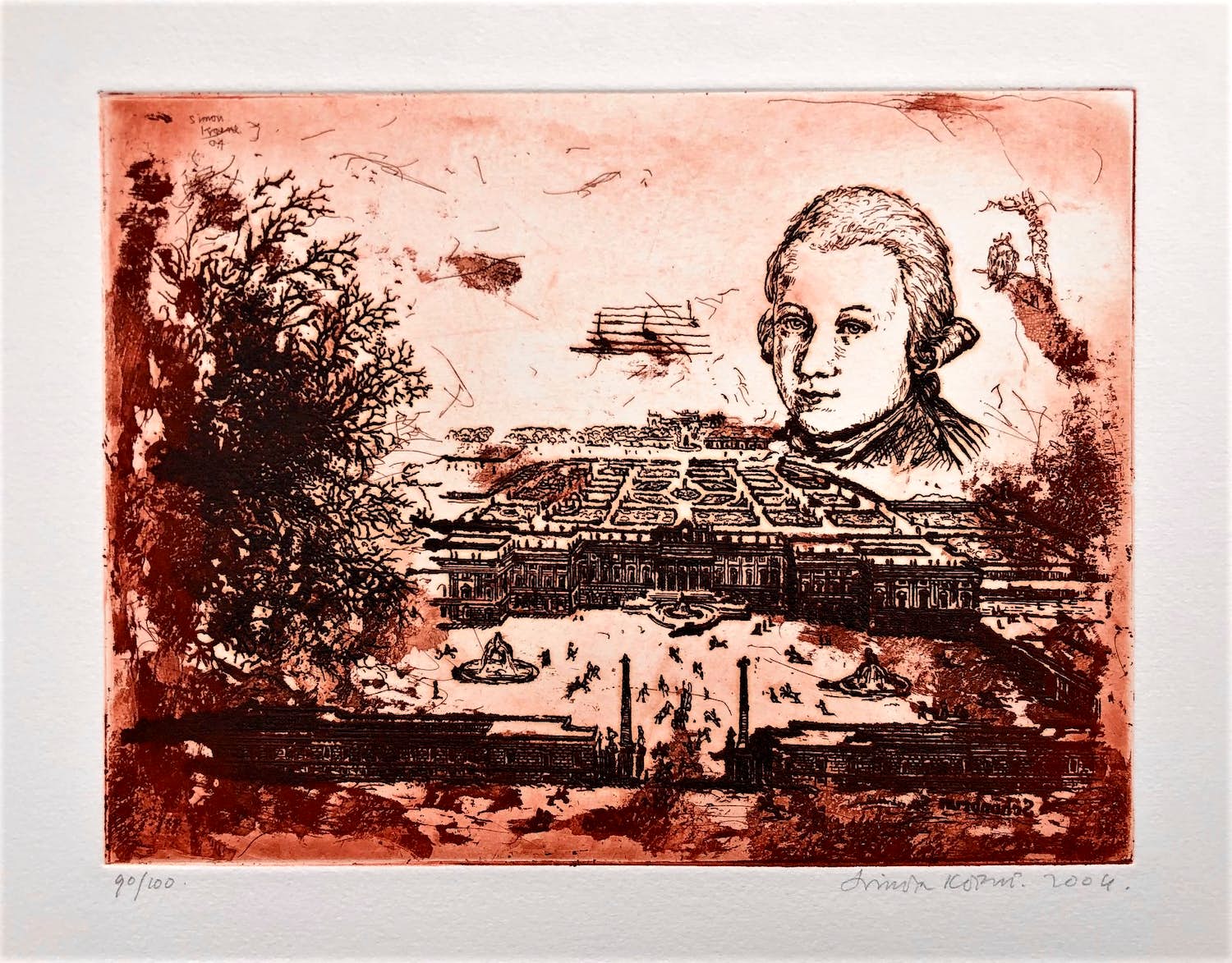 Simon Koene - Mozart (Schönbrunn) verkocht voor € 75!