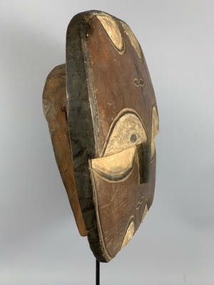 Teke - 180824 - Tribal used African Bateke mask - Congo. kopen? Bied vanaf 45!