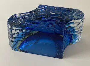 Luigi Mandruzzato - Schitterende kleurrijke schaal / centre piece (Sommerso-techniek) kopen? Bied vanaf 78!