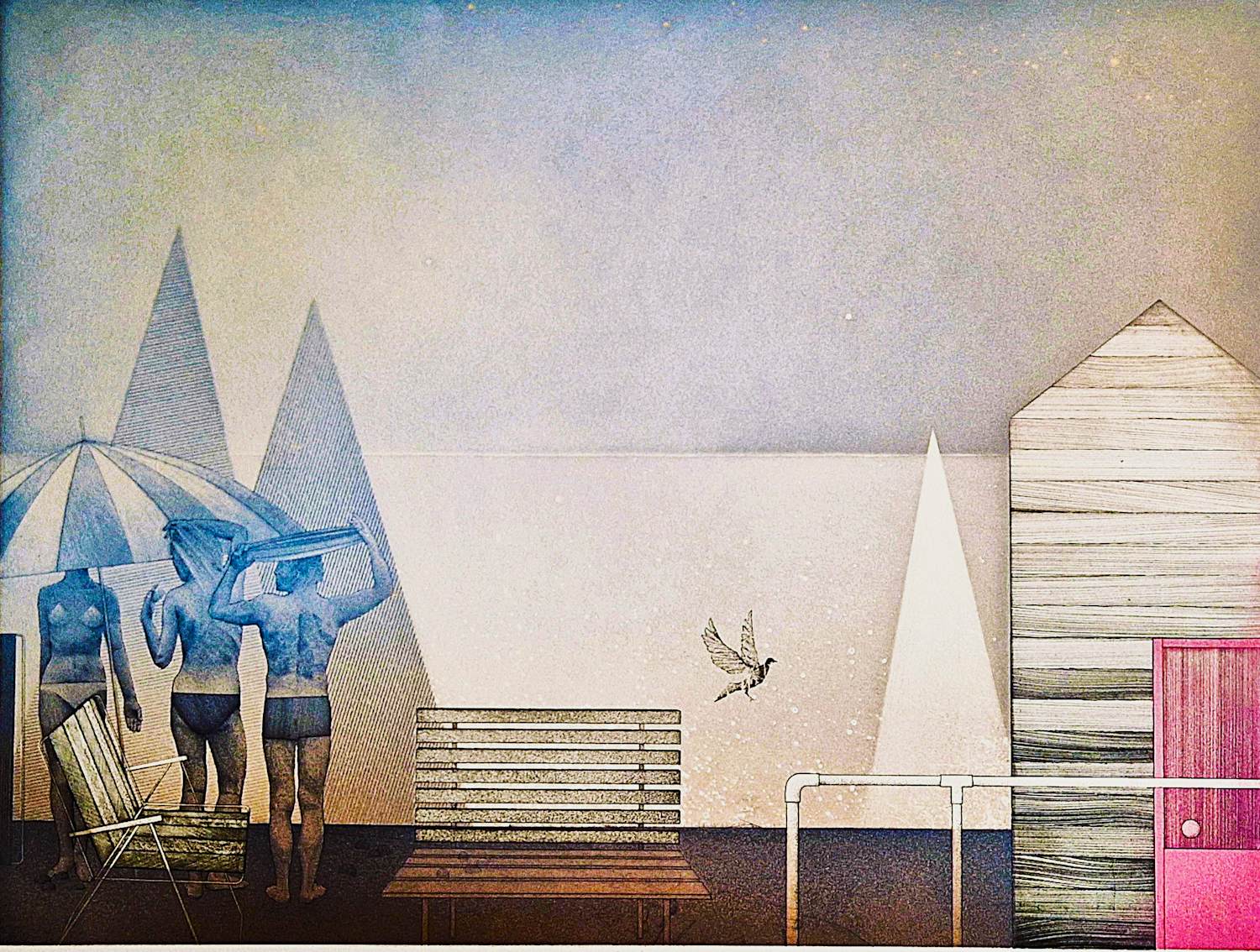 Martin Ware - Grote magisch realisme Ets/Aquatint "sails 6" - oplage 100 ex - gesigneerd kopen? Bied vanaf 41!