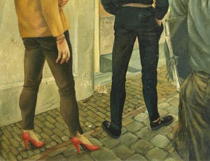 Niet of onleesbaar gesigneerd - Olieverf op doek , Op een gracht in Amsterdam – ingelijst - 1958 kopen? Bied vanaf 1!