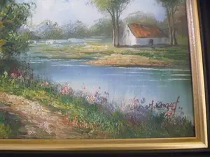 Henner Knauf - 2 zeer mooie landschapsschilderijtjes , gesigneerd en ingelijst kopen? Bied vanaf 50!