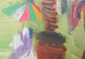 Eugene Brands - Olieverf op papier bevestigd op doek, Zonder titel - Ingelijst kopen? Bied vanaf 3500!