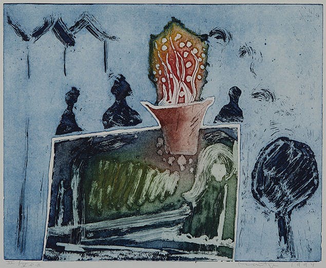 Jan Montyn - Zeefdruk - Interior Cambodja kopen? Bied vanaf 30!