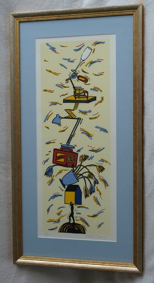 Hans Wap - Ingelijste zeefdruk , Nieuwe woning - 2007 – oplage 60 ex. kopen? Bied vanaf 50!