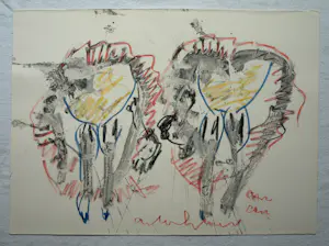 Anton Heyboer - Pastel , ‘Can Can’ – 51 x 70 cm. kopen? Bied vanaf 100!