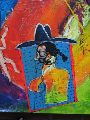 Niet of onleesbaar gesigneerd - Olieverf op doek , Zonder titel – spieraam 80 x 120 cm. kopen? Bied vanaf 1!