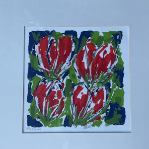 Ad van Hassel - Vier tulpen. kopen? Bied vanaf 25!