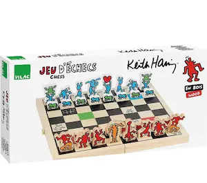 Keith Haring - schaakbord met karakteristieke stukken kopen? Bied vanaf 99!