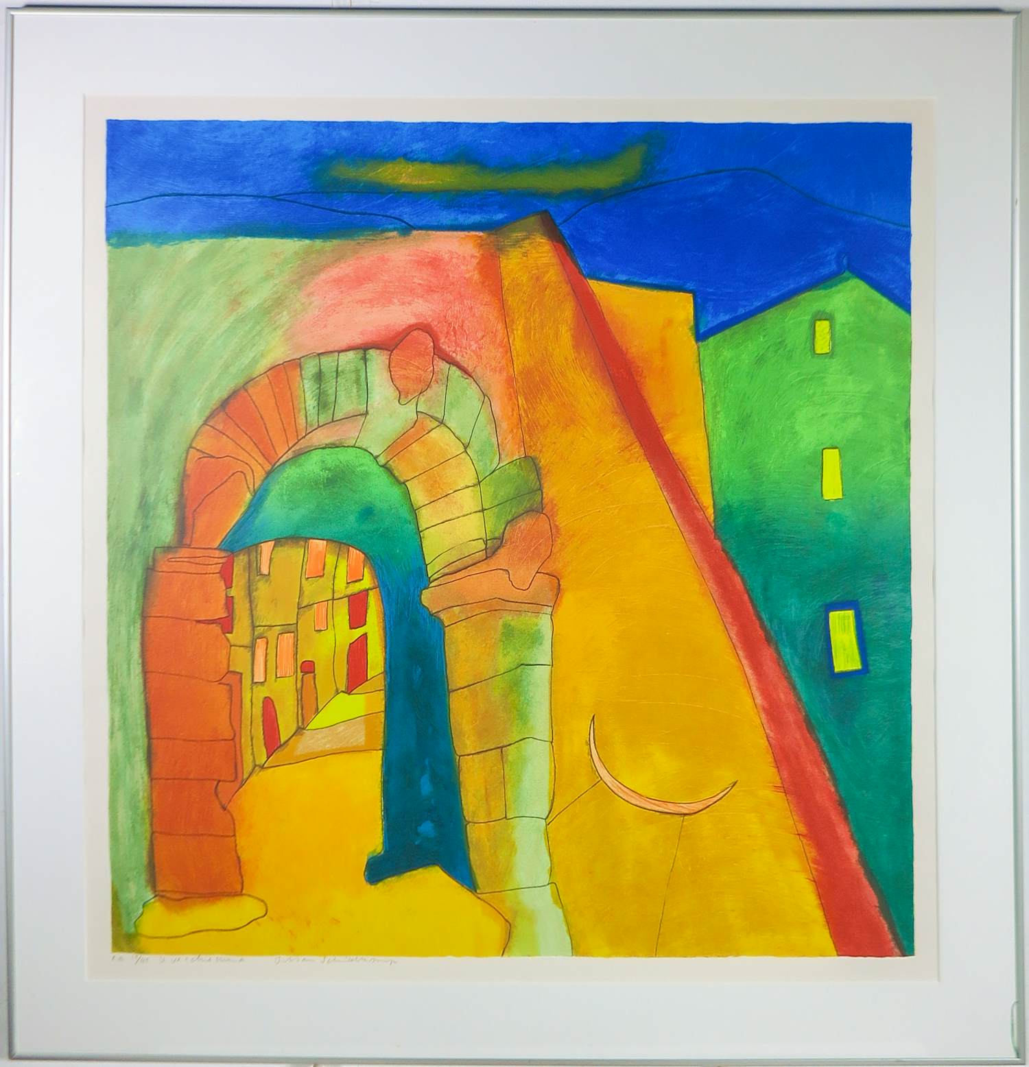 Susan Schildkamp - Zeefdruk, Le vecchie mura - Ingelijst kopen? Bied vanaf 70!