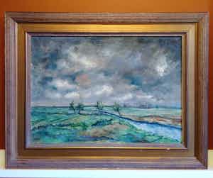 Pie Wilhelmus - (1926-2003) - Landschap verkocht voor € 50!