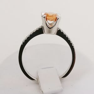 White gold - Ring - 0.78 ct Sapphire - Diamond kopen? Bied vanaf 370!