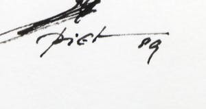 Piet Snoeren - Pentekening op papier, La Bastidonne - Ingelijst kopen? Bied vanaf 1!