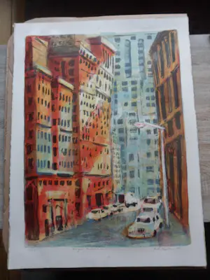 Jeroen Hermkens - Litho New York Vanderbilt Avenue 1995 kopen? Bied vanaf 80!