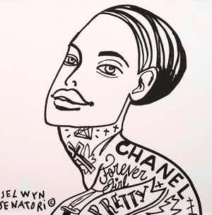 Selwyn Senatori - Acryl op doek, Chanel verkocht voor € 100!