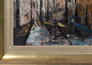 Niet of onleesbaar gesigneerd - Olieverf op doek, Haven kopen? Bied vanaf 1!