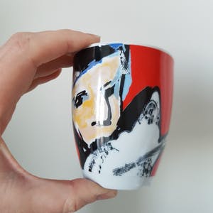 Herman Brood - Kunstdruk "Kook van Jou" samen met 2 koffiekopjes. kopen? Bied vanaf 15!