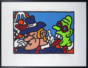 Hans Booy - Zeefdruk, Circusdirecteur - Ingelijst (Groot) kopen? Bied vanaf 1!