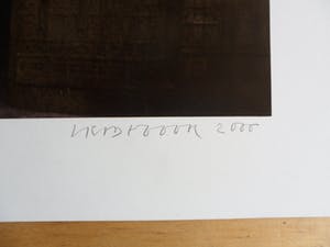 Bert Vredegoor - Zeefdruk, titel, "Motto 1 ". kopen? Bied vanaf 25!