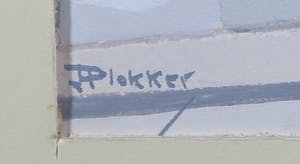 Johannes Herbert Plokker - Gouache op papier, Marseille - Ingelijst kopen? Bied vanaf 50!