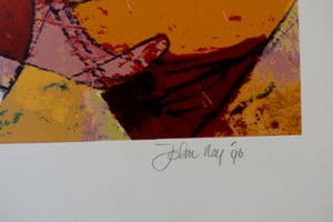 John Noy - Zeefdruk: geometrische compositie kopen? Bied vanaf 50!