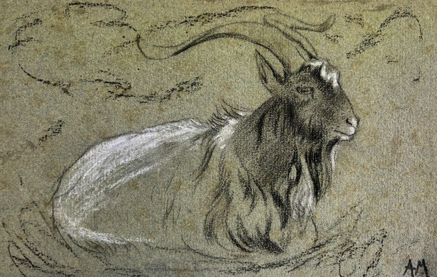 Anton Mauve (sr.) - Rustende geit kopen? Bied vanaf 110!