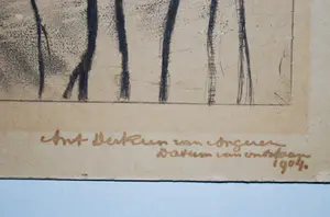 Antoon Derkzen van Angeren - Landschap met hooiberg - ets, 1904 kopen? Bied vanaf 45!