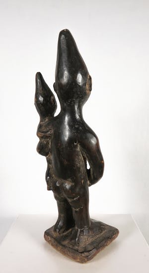 Yoruba - Houten vruchtbaarheidsbeeld van vrouw met kind kopen? Bied vanaf 1!