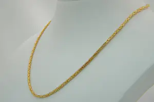 82 - Stijlvol 18 karaat geel gouden konings collier - vierkante schakel kopen? Bied vanaf 640!