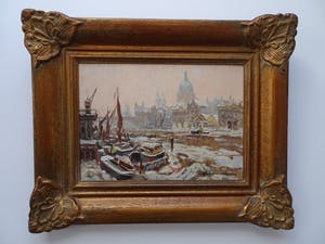 Martin van Waning - De Thames in de winter kopen? Bied vanaf 175!