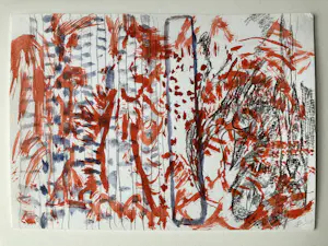 Paul Louis van den Bergh - “I” - Gemengde techniek op papier - Gesigneerd. kopen? Bied vanaf 100!