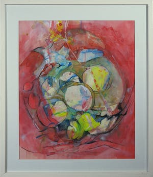 Ruud van der Beele - Gemengde techniek op papier, Z.t. Abstract - Ingelijst kopen? Bied vanaf 1!