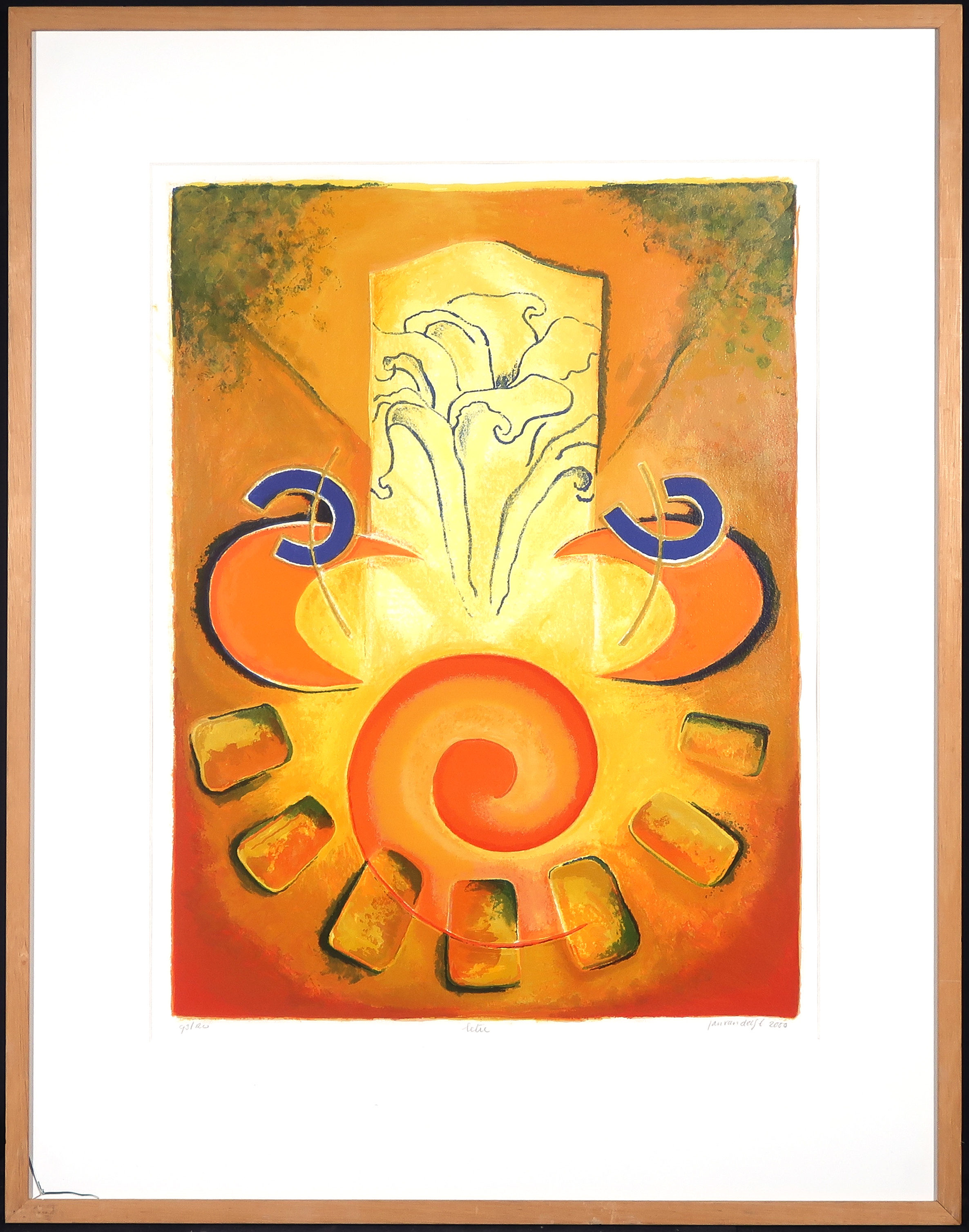 Jan van Delft - Zeefdruk, Lelie - Ingelijst kopen? Bied vanaf 1!