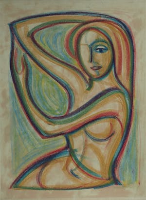 Klaas Pijlman - Pastel , Naakte vrouw – 1957 – 60 x 50 cm kopen? Bied vanaf 30!