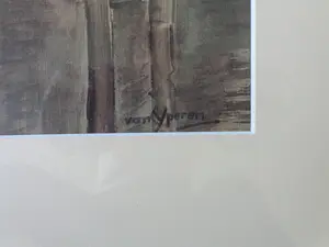 Gerrit van IJperen - HOLLANDS STADSZICHT / ORIGINEEL WERK / 65x47cm / KADER / SIG kopen? Bied vanaf 45!