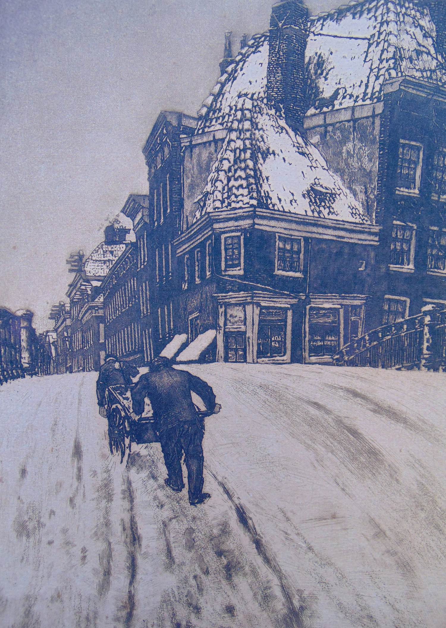 Cornelis Brandenburg - Winter op de Lijnbaansgracht kopen? Bied vanaf 60!