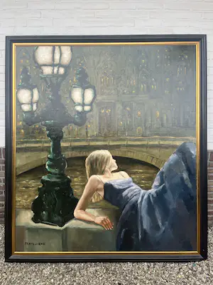 Frans de Kok - lady in blue dress kopen? Bied vanaf 1500!